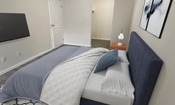 Secondary bedroom of 3 bedroom low-rise apartment